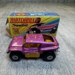 Matchbox Lesney Superfast MB30 Yellow Interior Beach Buggy With Box